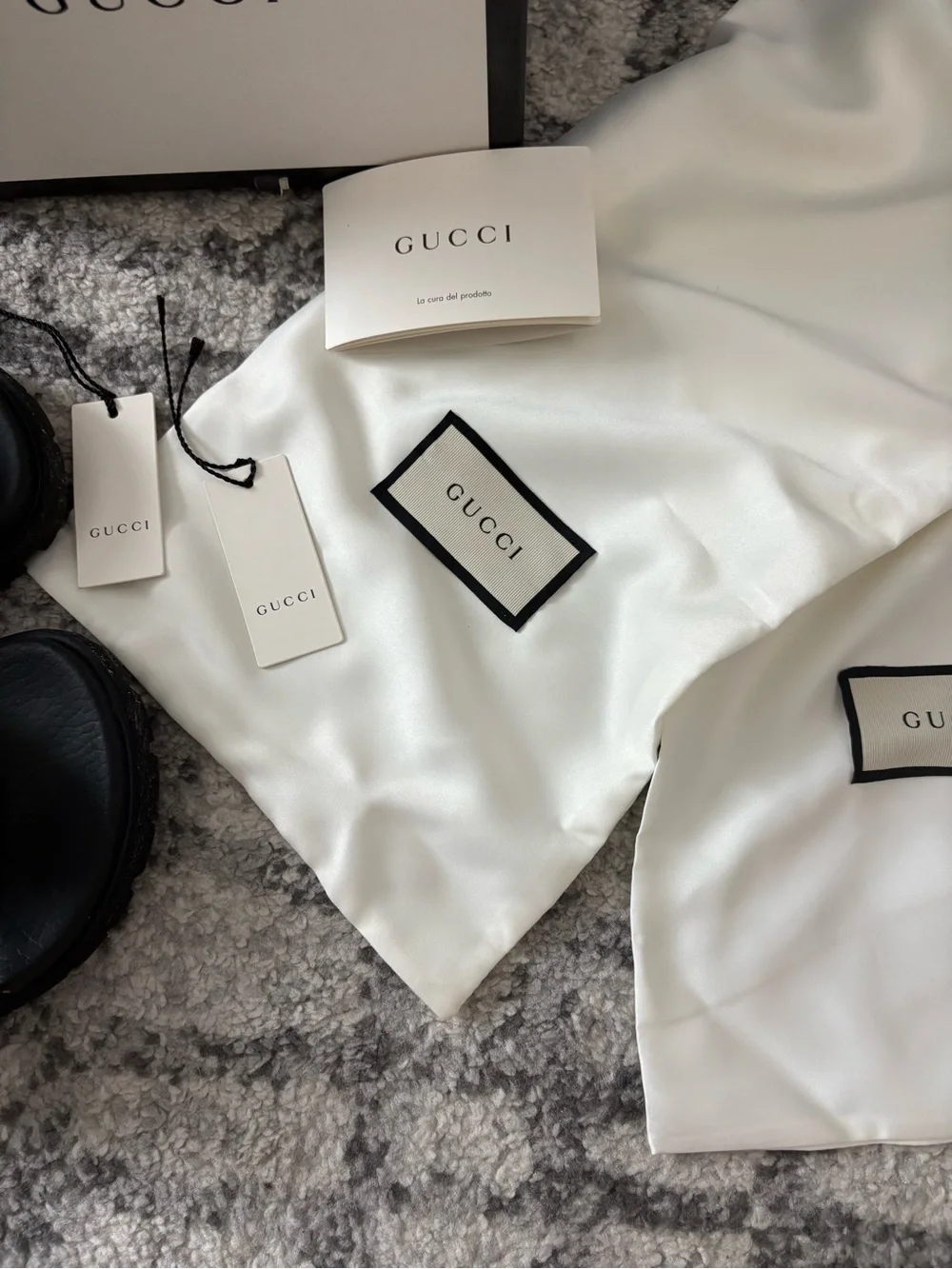 Gucci Black Slides with Green and Red Web Stripe